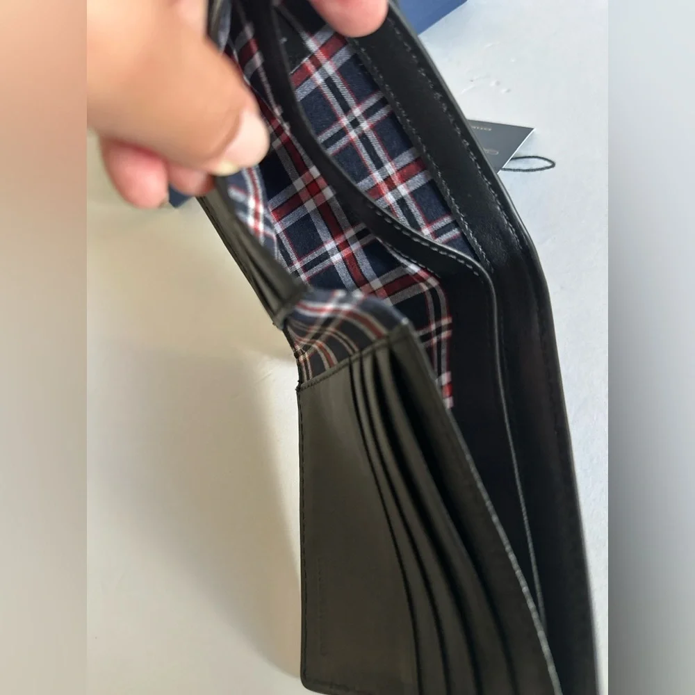 Brooks Brothers Classic Black Sheep Leather Wallet